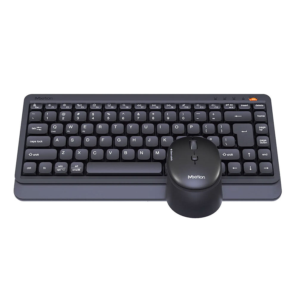 Meetion Mini 5000 Dual Mode Bluetooth Wireless Keyboard + Mouse Combo English & Arabic - Black
