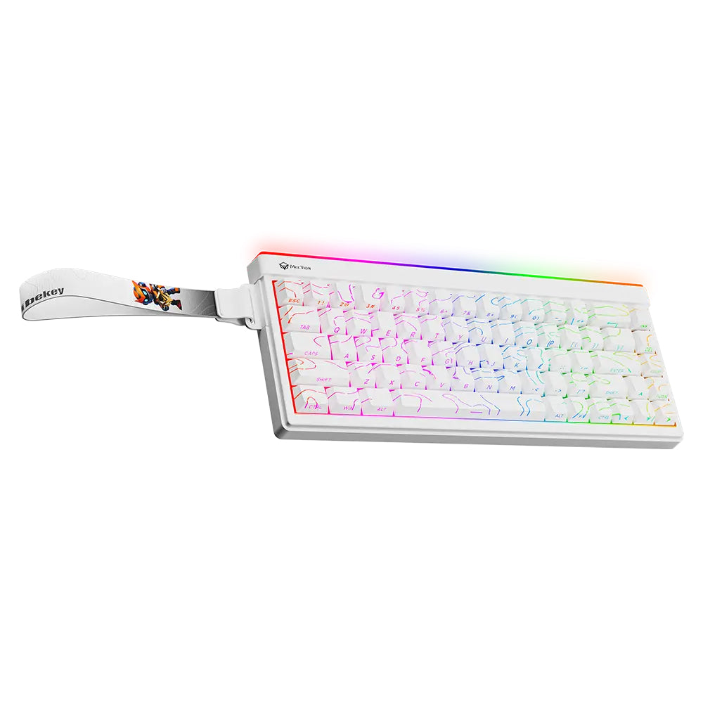 كيبورد ميشن سلكي و لاسلكي بلوتوث RGB جيمنج إنجليزي وعربي Vibekey B68 Triple-Mode 