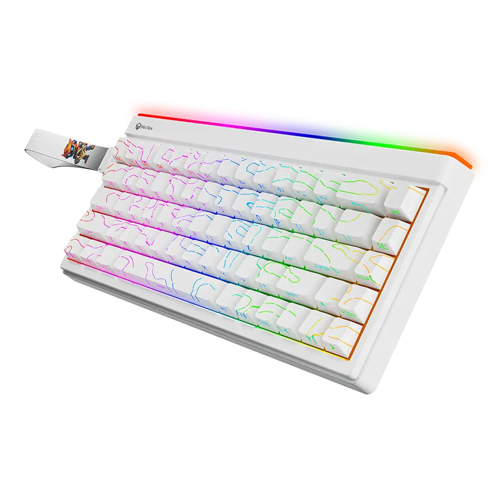 كيبورد ميشن سلكي و لاسلكي بلوتوث RGB جيمنج إنجليزي وعربي Vibekey B68 Triple-Mode 