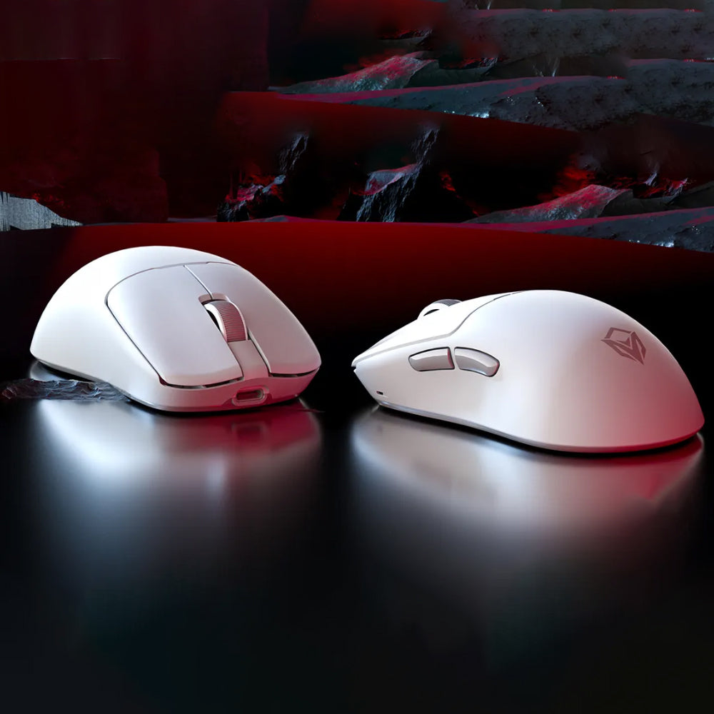 Meetion Air GW40 Pro Triple Mode Rechargeable Bluetooth Wireless & Wired Mouse 2600DPI - White