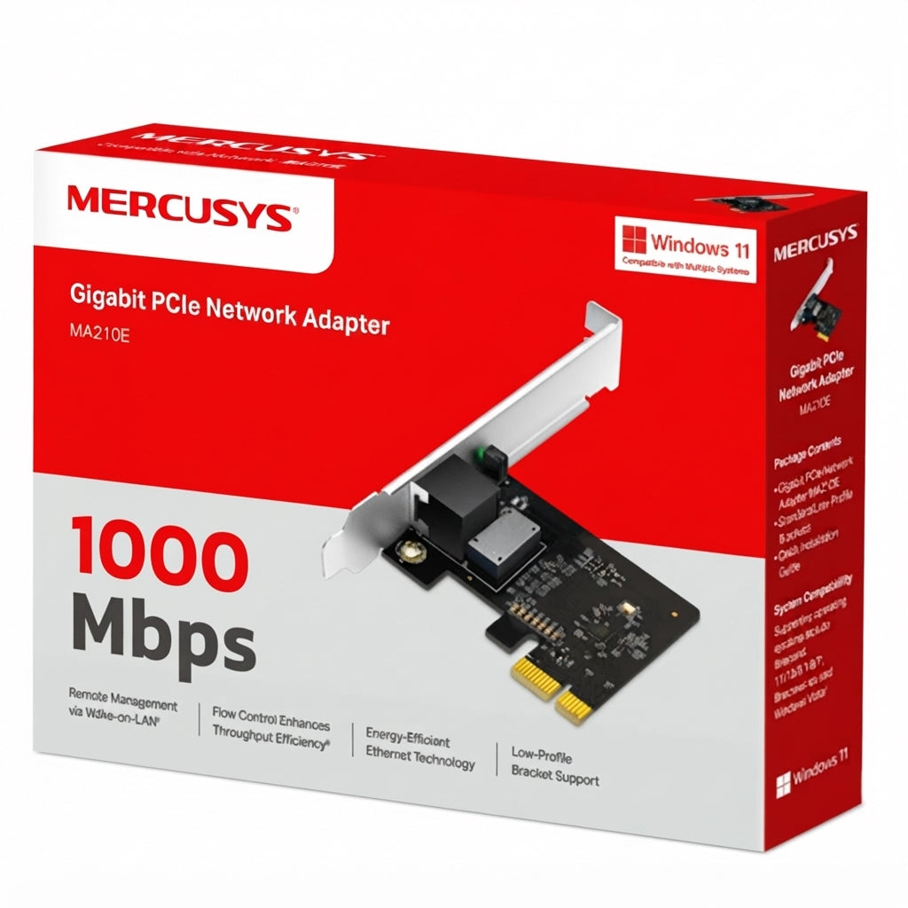 كارت لان ميركوسيس PCI اكسبريس 1000/100/10 ميجابت في الثانية MA210E