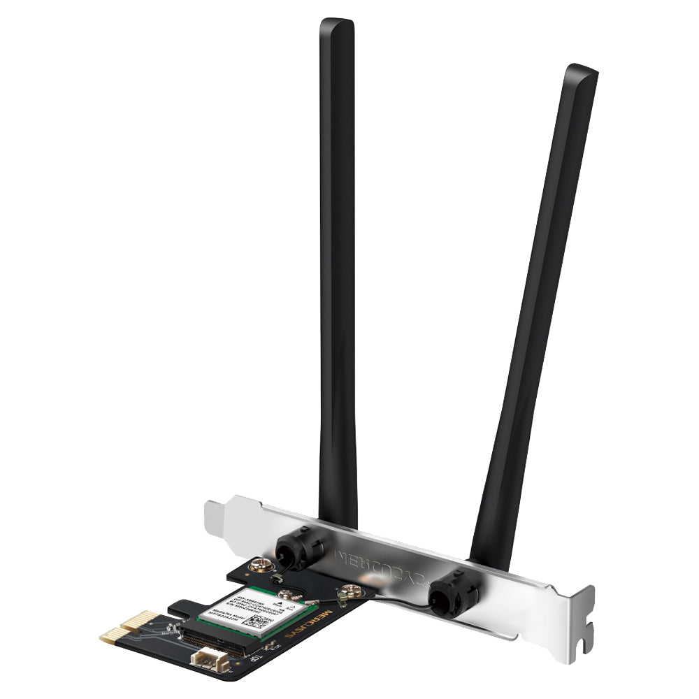 كارت لان ميركوسيس PCI اكسبرس لاسلكي واي فاي بلوتوث ثنائي النطاق مع انتينا 3000 ميجابت في الثانية MA80XE AX3000