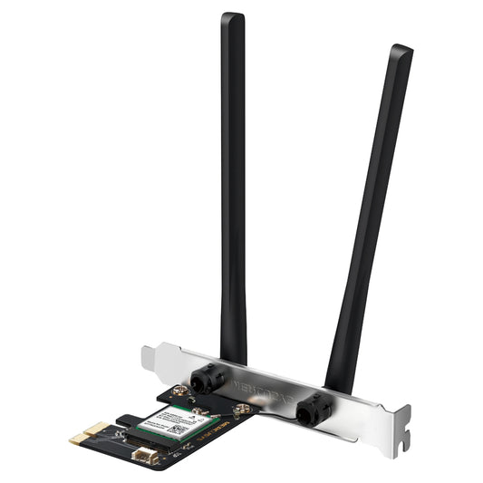 Mercusys MA80XE AX3000 Dual Band PCI Express Wi-Fi Wireless Bluetooth Lan Card With Antenna 3000Mbps