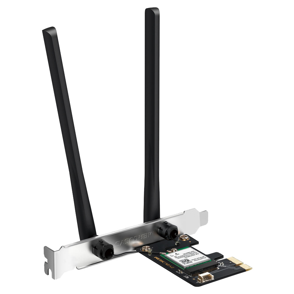كارت لان ميركوسيس PCI اكسبرس لاسلكي واي فاي بلوتوث ثنائي النطاق مع انتينا 3000 ميجابت في الثانية MA80XE AX3000
