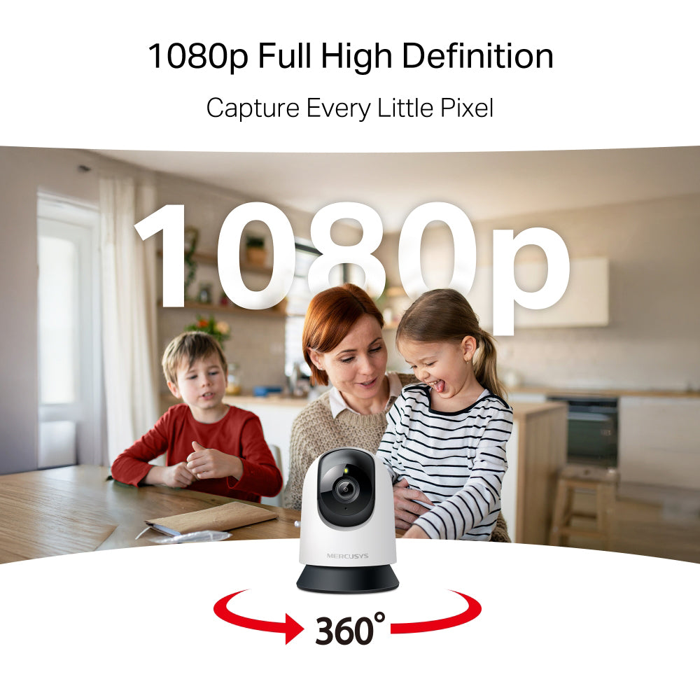 Mercusys MC200 Wi-Fi Pan & Tilt Indoor Security Camera 2MP 4mm (Mic)