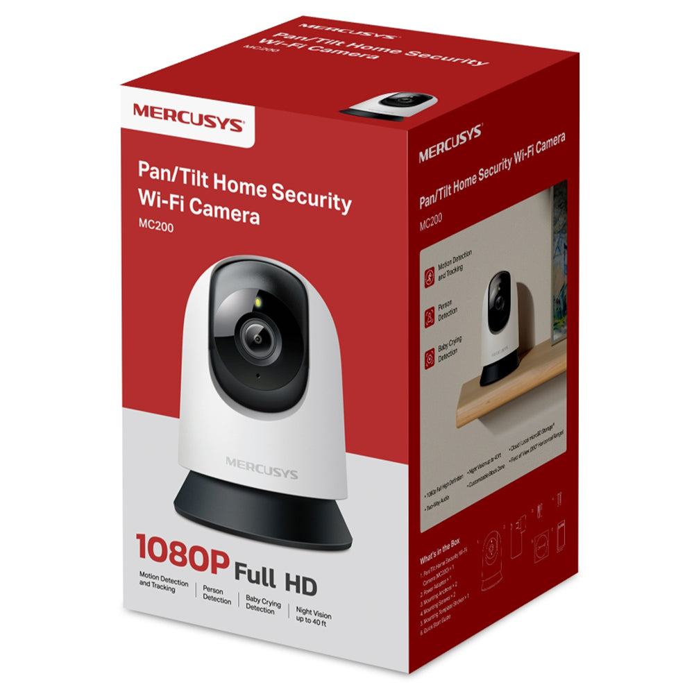 Mercusys MC200 Wi-Fi Pan & Tilt Indoor Security Camera 
