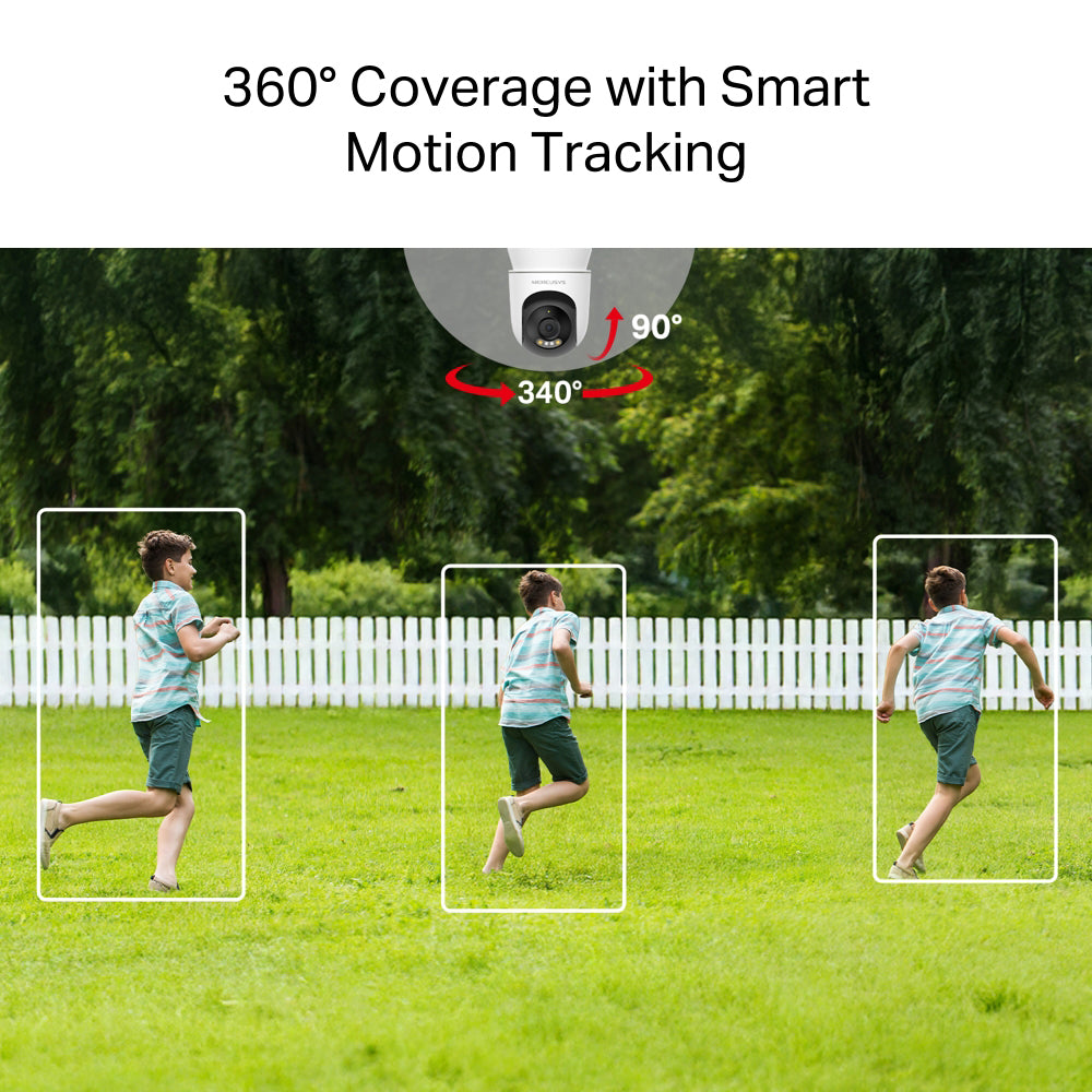 Mercusys MC510 Wi-Fi Pan & Tilt Outdoor Security Camera 2K 3MP 4mm (Mic)