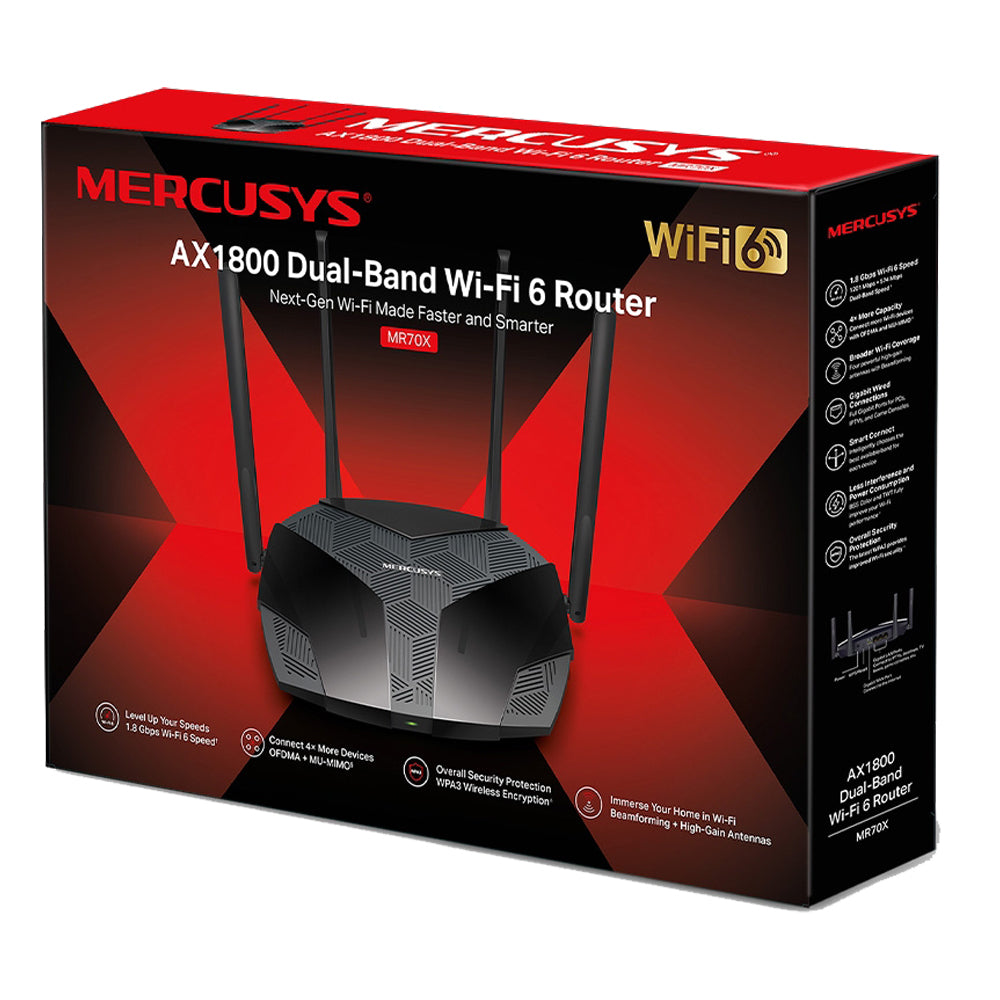 Mercusys MR70X AX1800 Wi-Fi 6 Access Point 3 Ports 4 Antenna