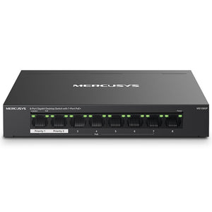 سويتش ميركوسيس 7 منافذ 10/100/1000 ميجابت في الثانية PoE+ + منفذ (RJ45) 10/100/1000 ميجابت في الثانية MS108GP Unmanaged 