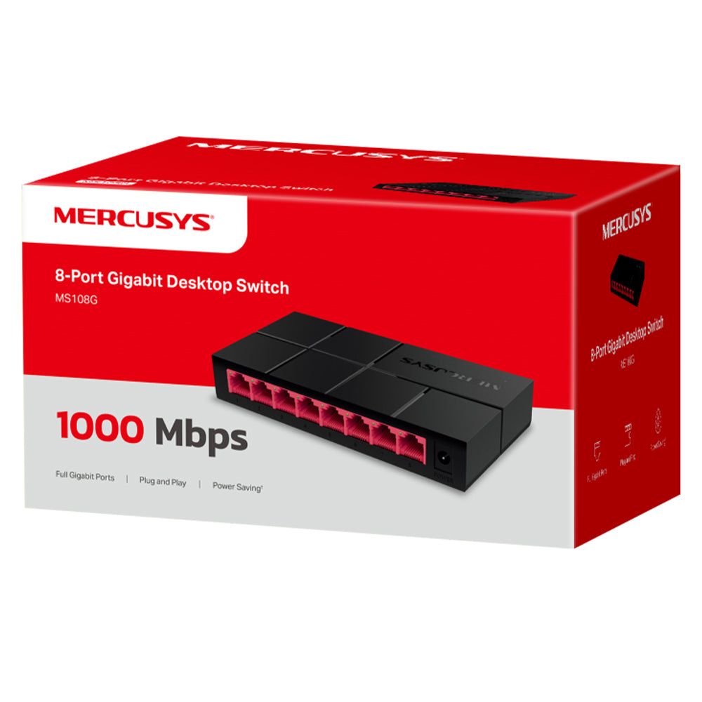 Mercusys MS108G Unmanaged Desktop Switch 8 Ports 10/100/1000Mpbs
