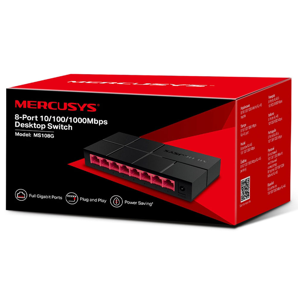 Mercusys MS108G Unmanaged Desktop Switch 8 Ports 10/100/1000Mpbs