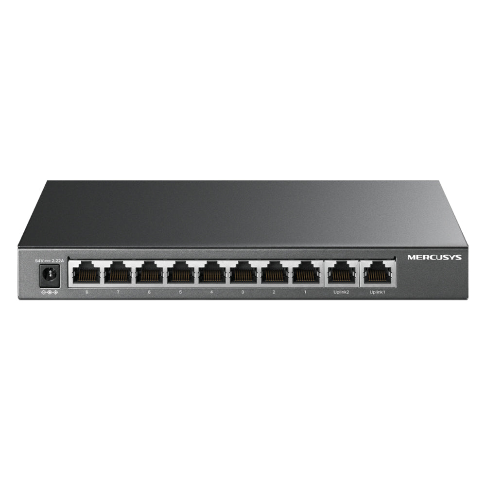 سويتش ميركوسيس 8 منافذ 100/10 ميجابت/ثانية +PoE + منفذين (RJ45) 1000 ميجابايت/ثانية MS110GMP Unmanaged Desktop Uplink 
