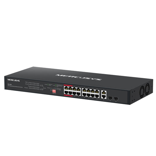 سويتش ميركوسيس 16 منفذ 10/100/1000 ميجابت في الثانية PoE+ + منفذين (RJ45) 10/100/1000 ميجابت في الثانية + منفذين (SFP) 10/100/1000 ميجابت في الثانية MS120GP Unmanaged Rackmount