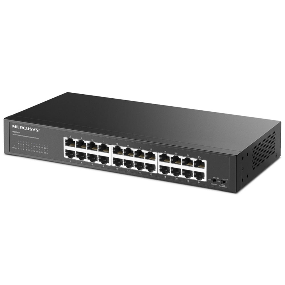 سويتش ميركوسيس 24 منفذ 10/100/1000 ميجابات في الثانية MS124GS Unmanaged Rackmount