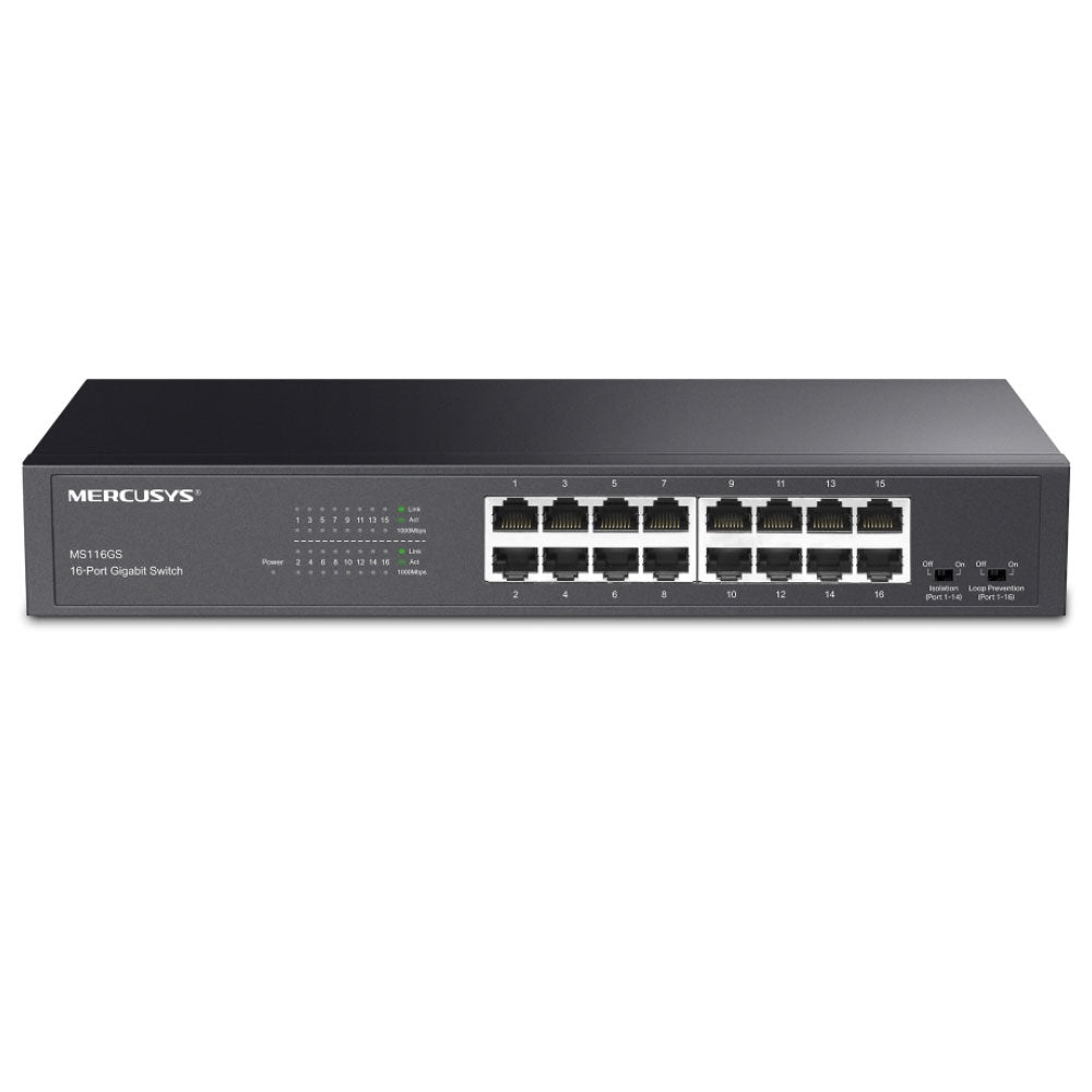 Mercusys MS116GS Unmanaged Rackmount Switch 16 Ports 10/100/1000Mpbs