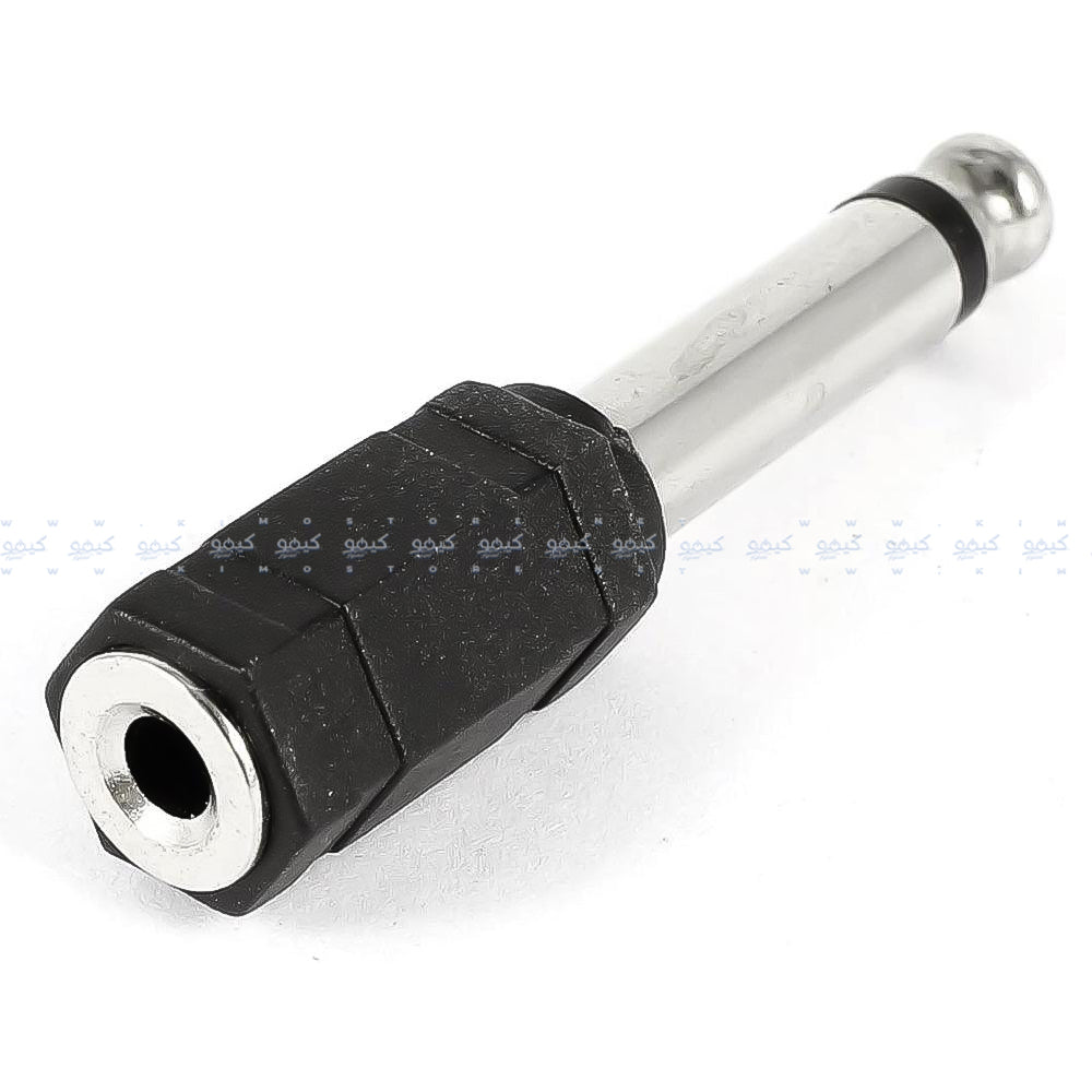 محول ميكروفون 6.35 ملم ذكر إلى 3.5 ملم أنثى