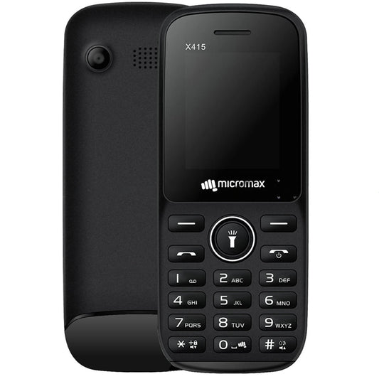 Micromax X415 Dual SIM (32MB / 32MB Ram / 1.77 Inch / 2G) - Black