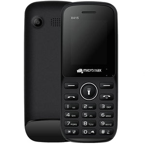 موبايل مايكروماكس X415 ثنائي الشريحة (32 ميجابايت / 32 ميجابايت رام/ 1.77 بوصة/ تقنية 2G) - أسود