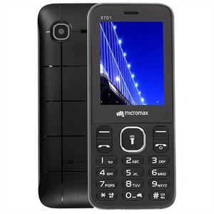 موبايل مايكروماكس X701 ثنائي الشريحة (40 ميجابايت / 56 ميجابايت رام/ 2.4 بوصة/ تقنية 2G) - أسود