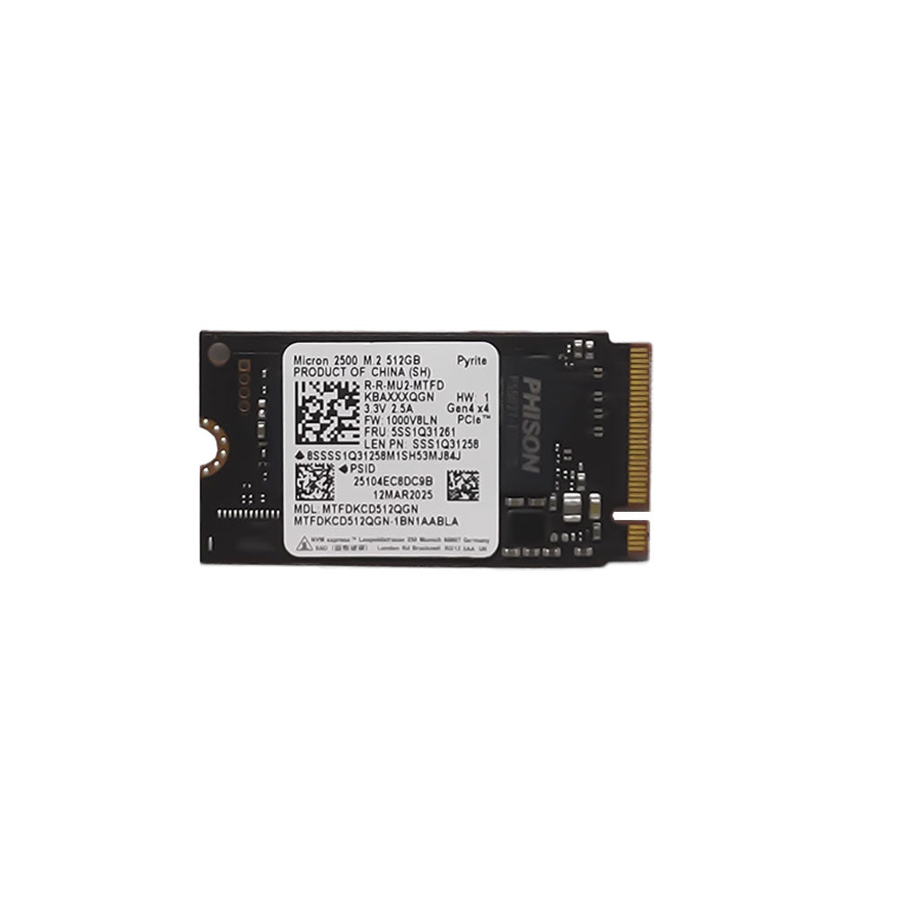Micron 2500 512GB NVMe 2242 PCIe M.2 SSD (Original Used)