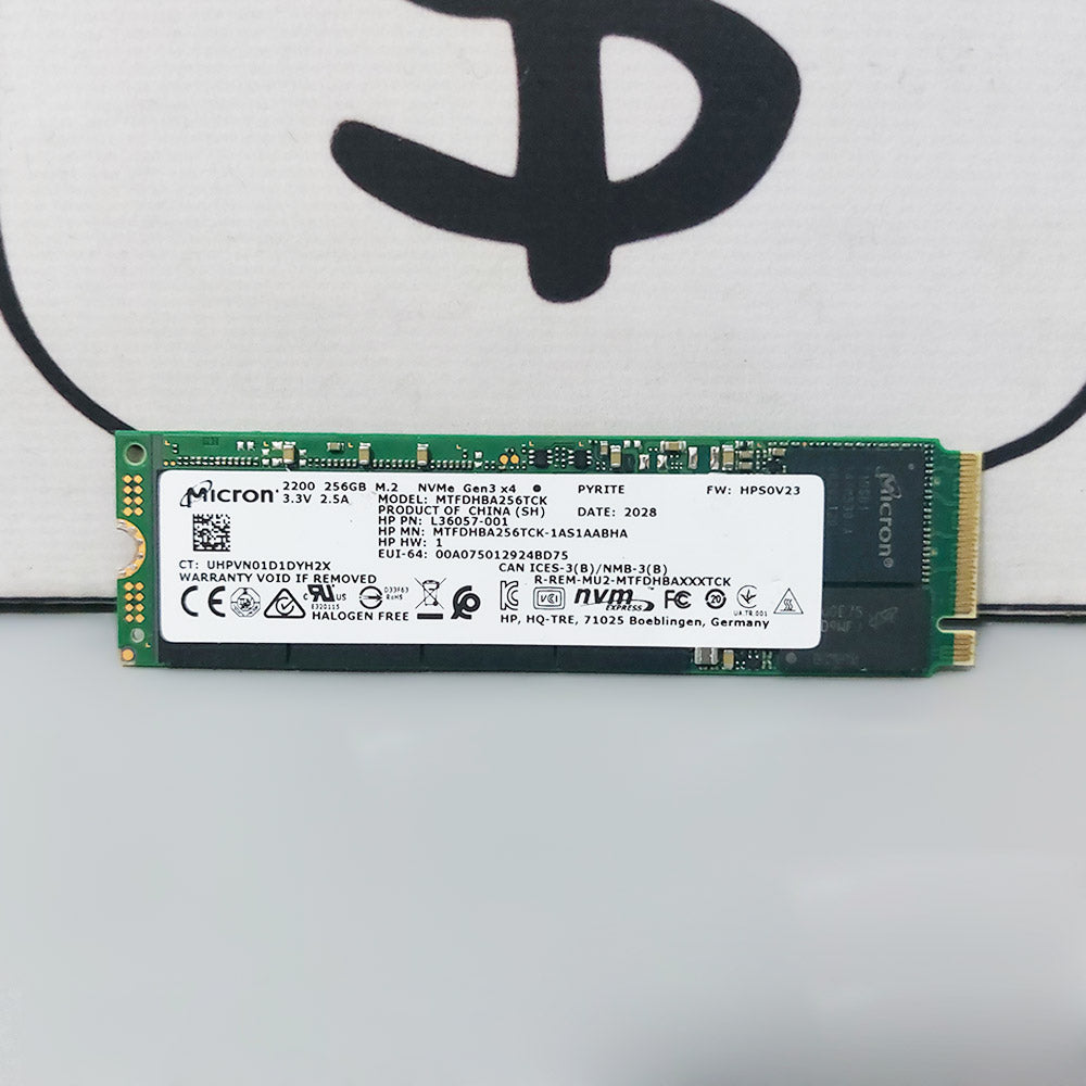 هارد درايف ميكرون 256 جيجابايت M.2 SSD NVMe PCIe (استعمال خارج)