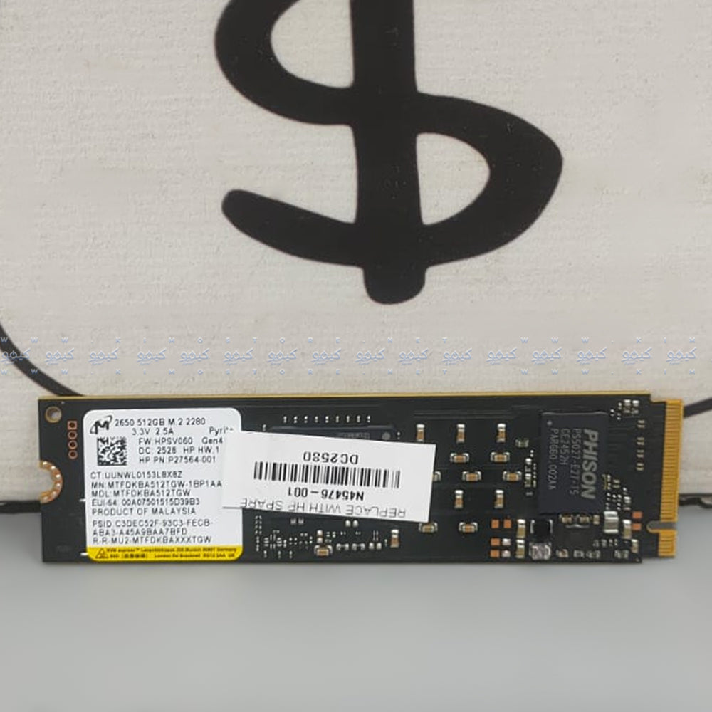 Micron 2650 512GB NVMe PCIe M.2 2280 SSD (Original Used)