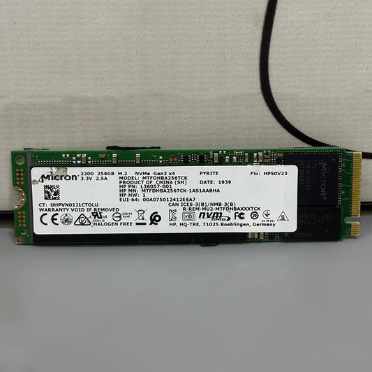هارد درايف ميكرون 256 جيجابايت NVMe PCIe M.2 2280 SSD MTFDHBA256TCK (استعمال خارج)