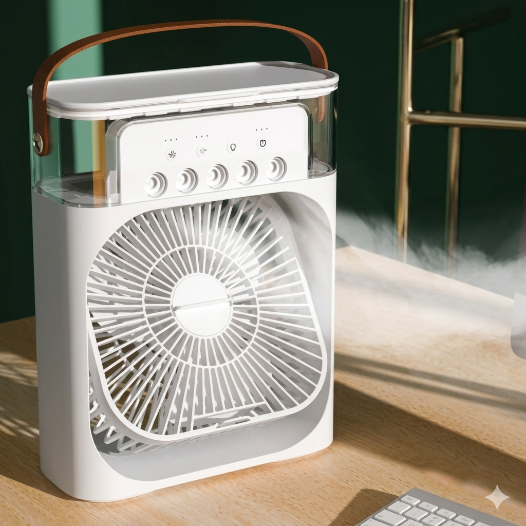 مروحة تبريد صغيرة مع خزان