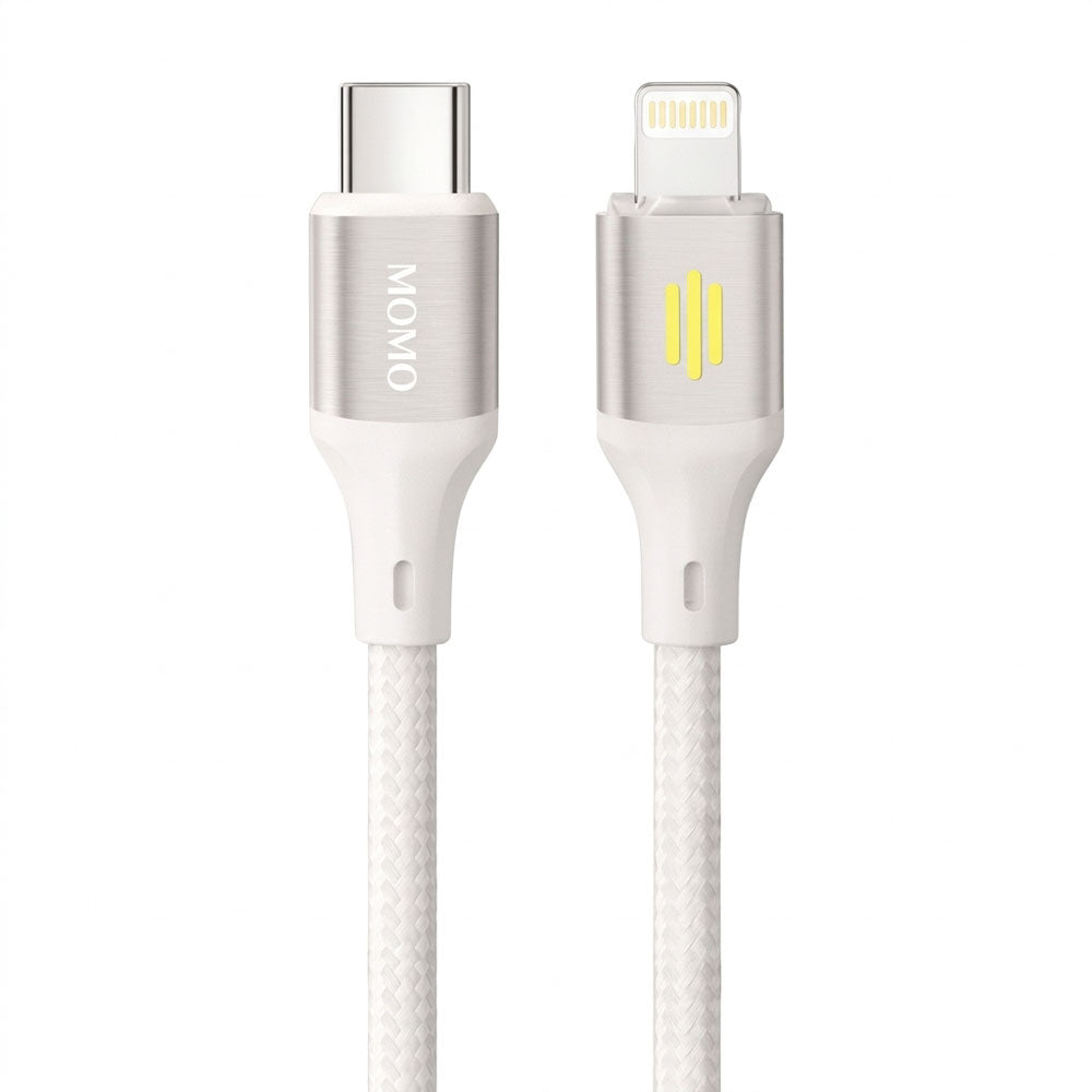 Momo MO-011038 Type-C To Lightning Cable 30W Fast Charging 1.2m - White