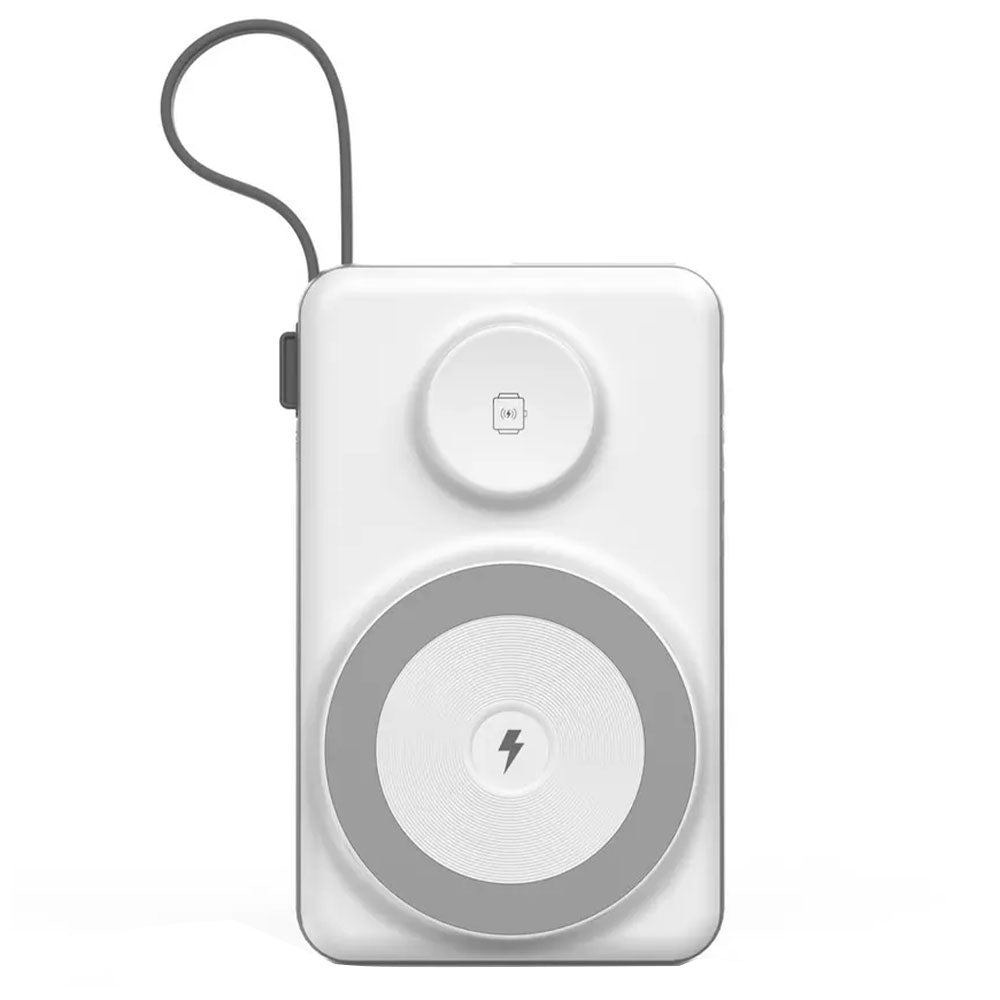 Momo MO-044402 Magnetic Wireless Power Bank USB + 2x PD Type-C 22.5W Fast Charging 10000mAh - White