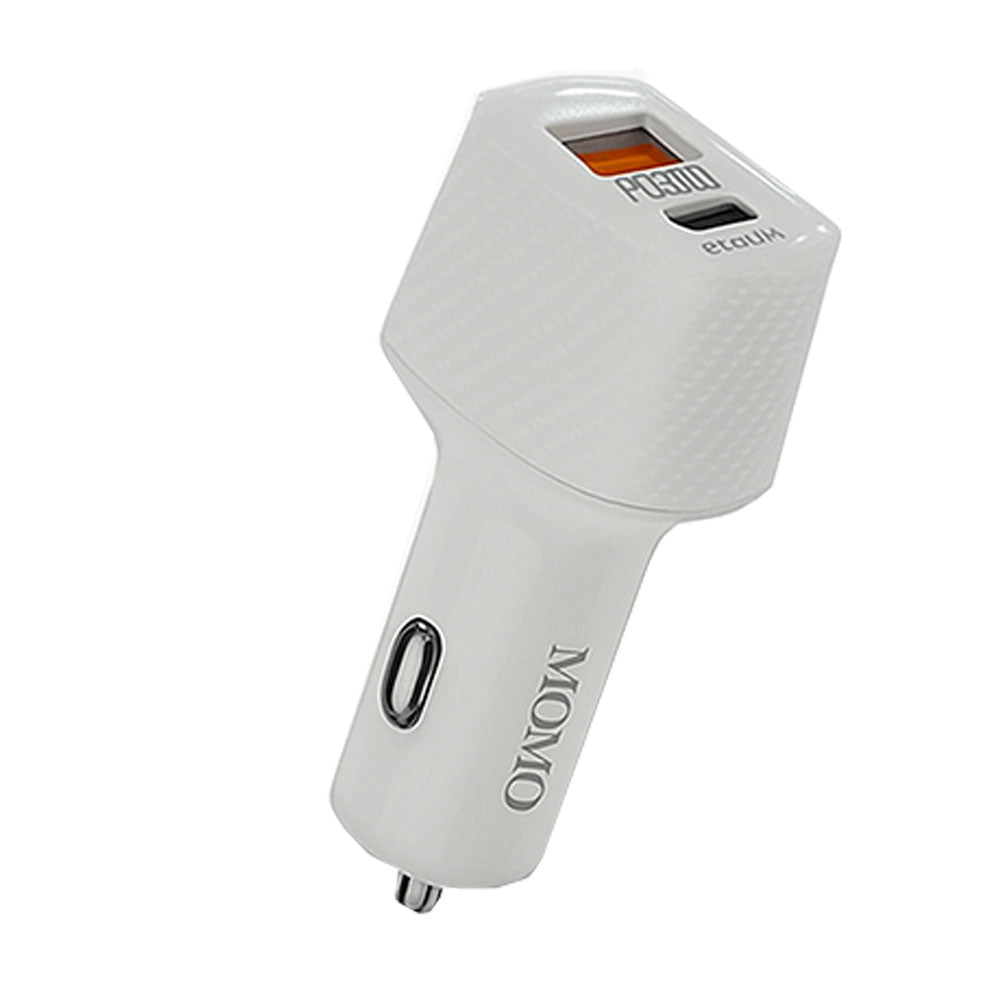 Momo Mini Turbo Fast MO-055503 Wall Charger USB + Type-C 60W Fast Charging - White