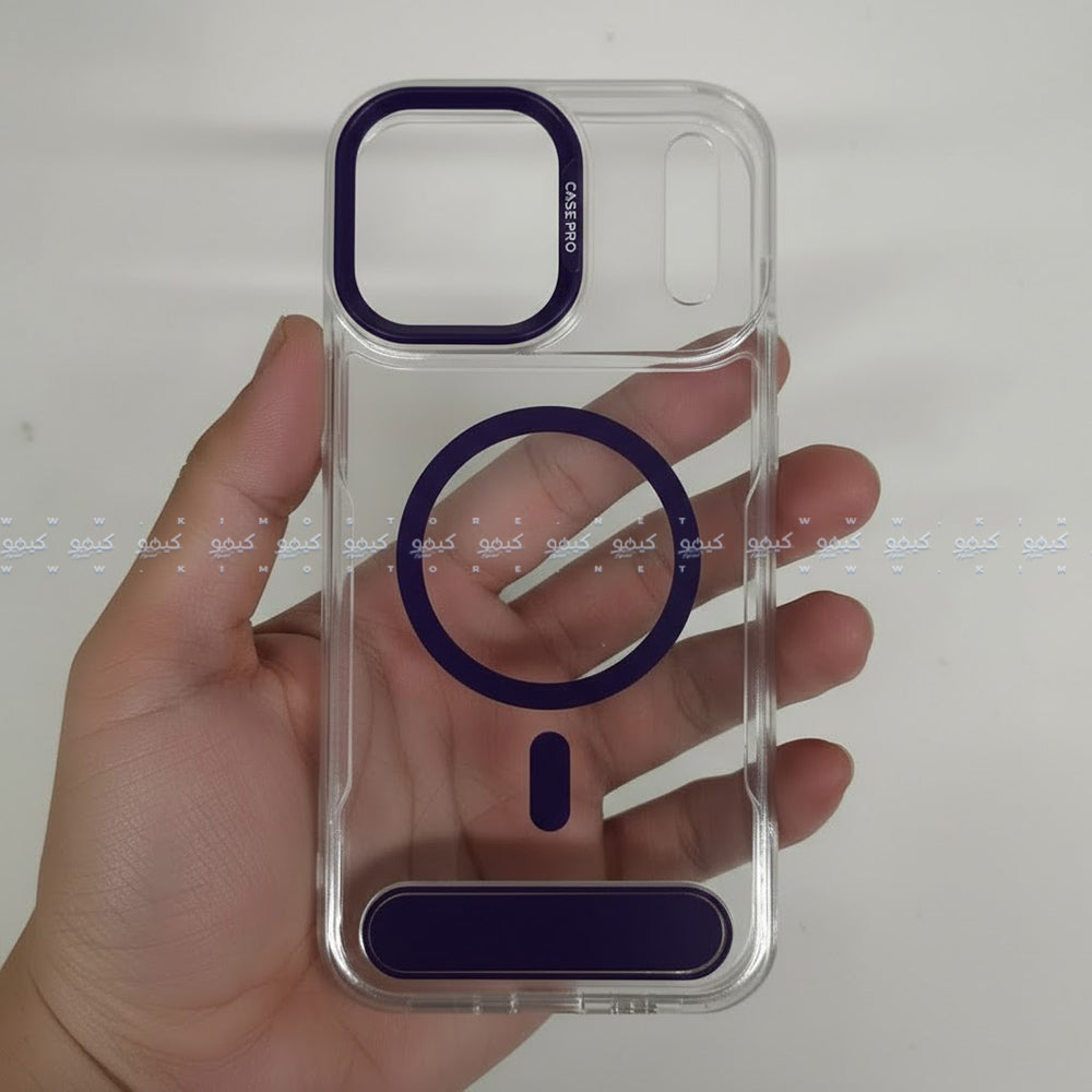 My Choice Clear Phone Magnetic Cover With Stand iPhone 17 Pro Max