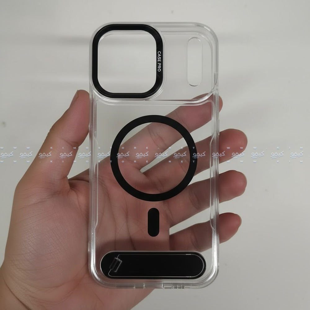 My Choice Clear Phone Magnetic Cover With Stand iPhone 17 Pro Max