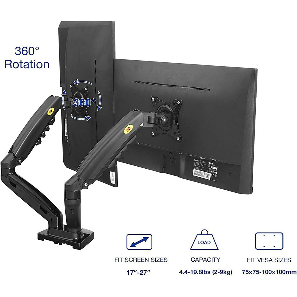 NB F160 17-32 Inch Dual Arm Full Motion TV Stand