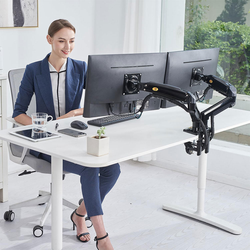 NB F160 17-32 Inch Dual Arm Full Motion TV Stand