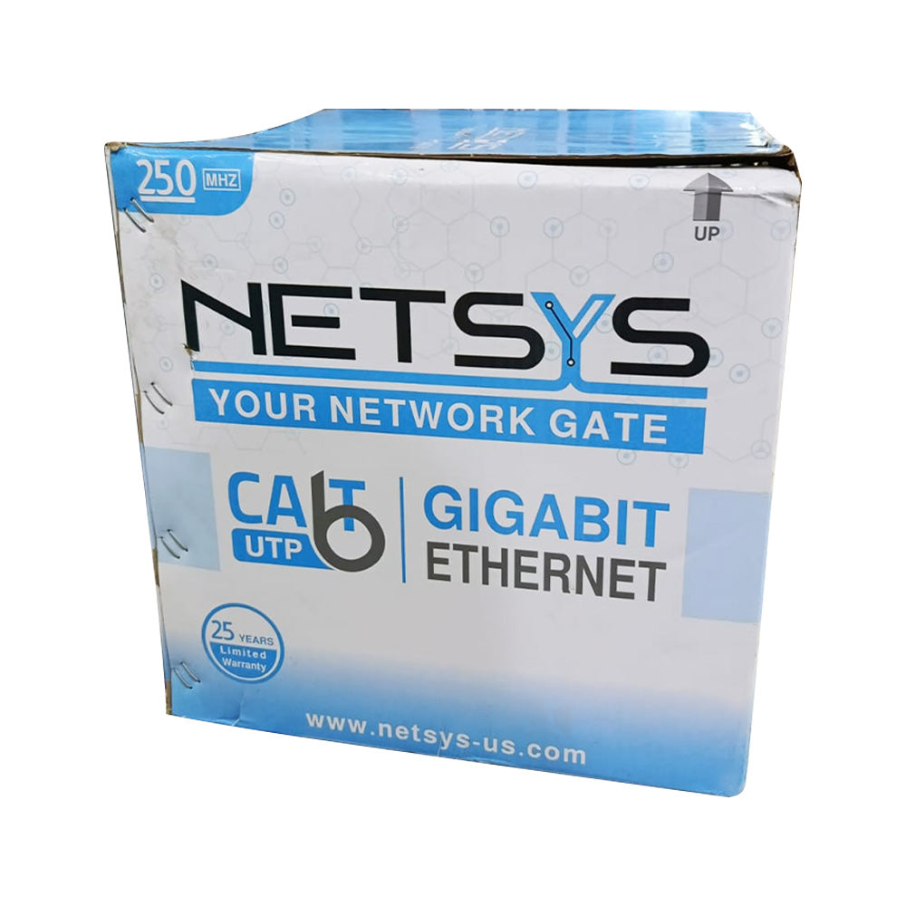 كابل نت وورك نتسيس 305 متر 23AWG Cat6 LSZH UTP - رمادي