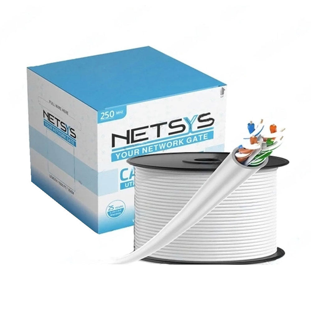 Netsys 23AWG Network Cable 305m Cat6 LSZH UTP - Gray | Kimo
