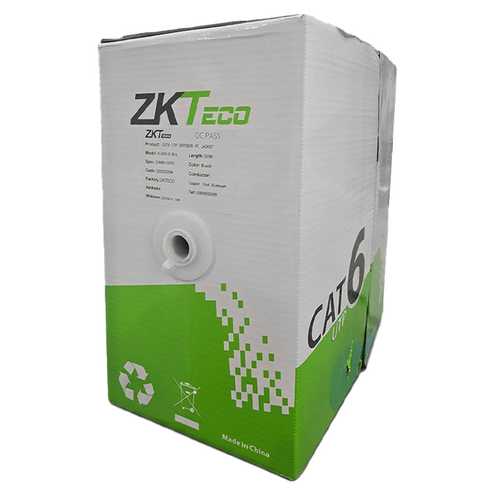 Zkteco XL600-C-B-L 24AWG Network Cable 305m Cat6 UTP - Black