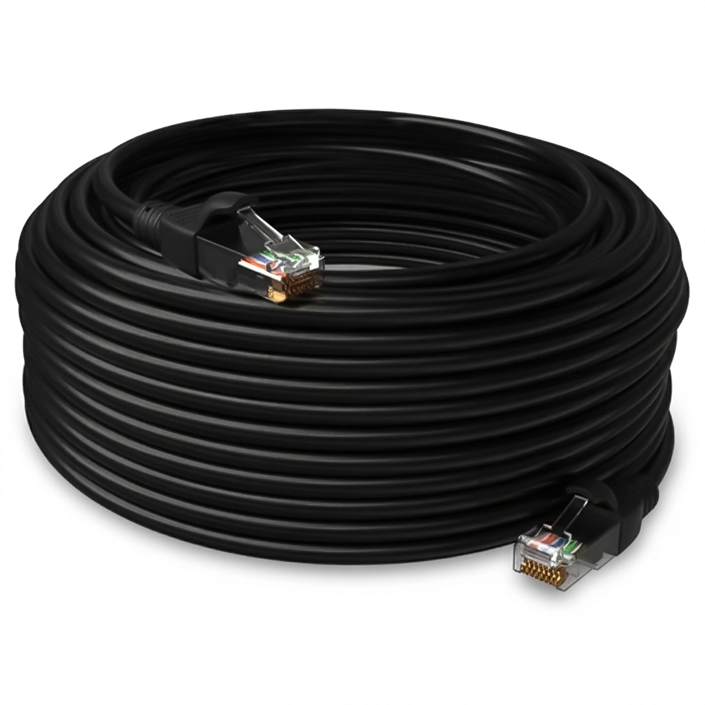كابل نت وورك 30 متر Cat6 - أسود