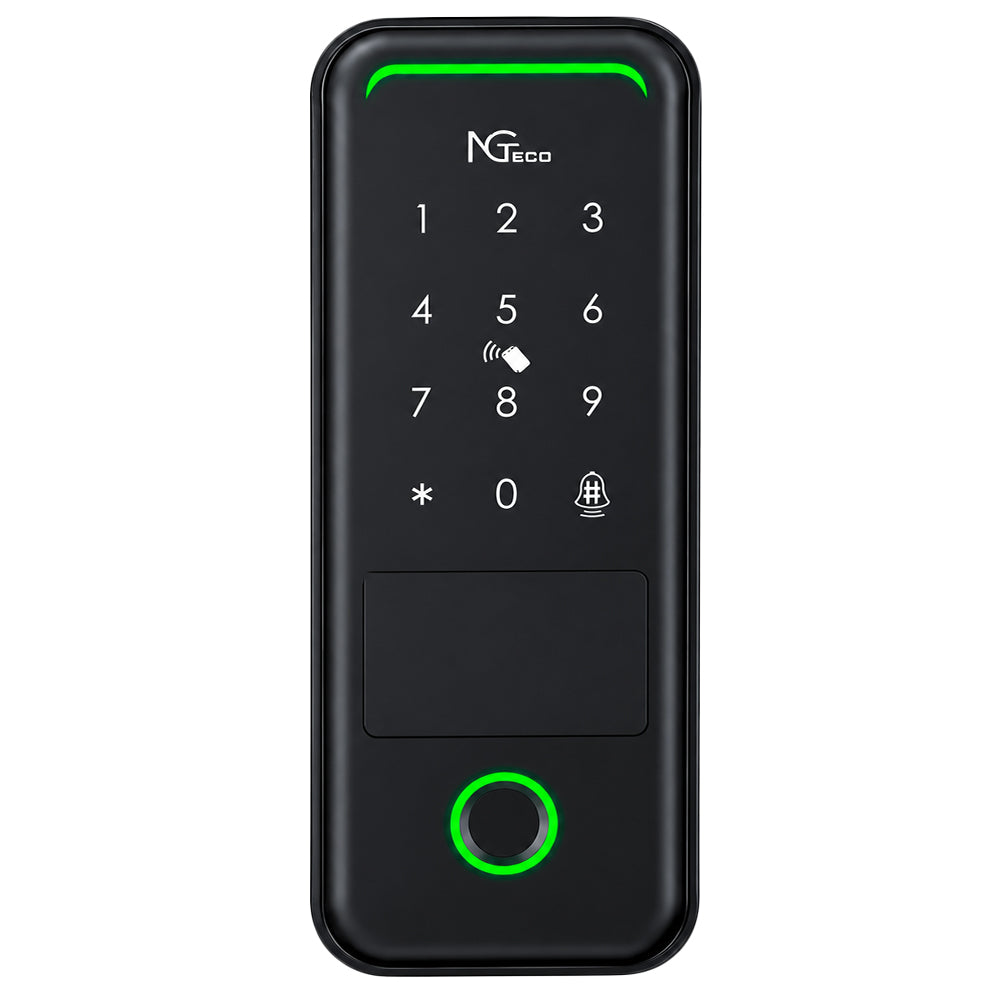 Ngteco SL01-U530N Fingerprint Smart Rim Door Lock - Black