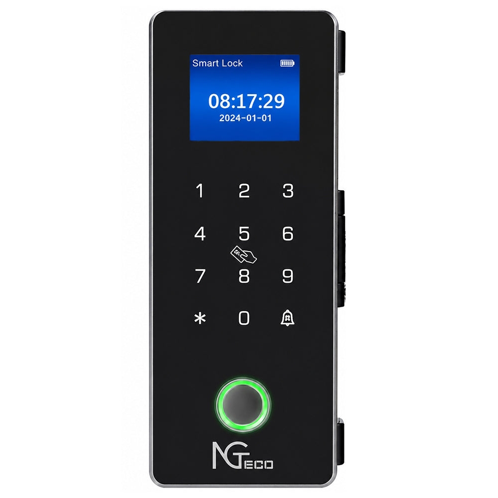 SL04-GL40N Fingerprint Door Lock With Monitor - Black