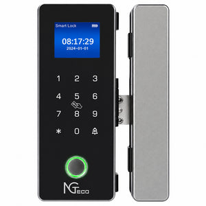 Ngteco SL04-GL40N Fingerprint Door Lock With Monitor - Black