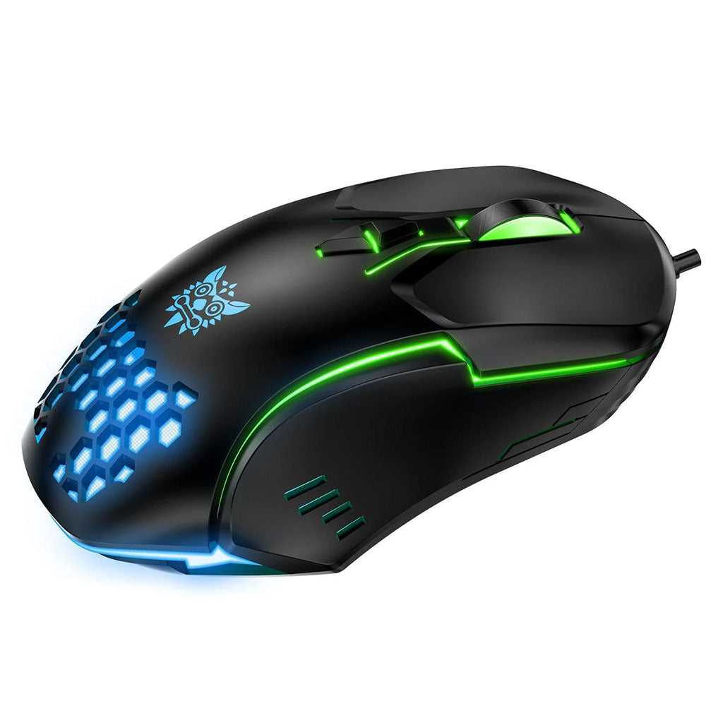 ماوس اونيكوما سلكي RGB جيمنج 3600 نقطة في البوصة CW902 - أسود