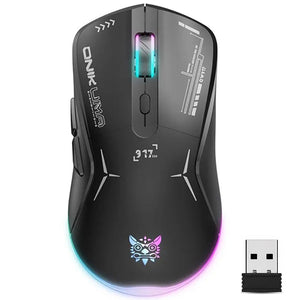 ماوس اونيكوما لاسلكي وسلكي ثنائي الوضع RGB جيمنج 4800 نقطة في البوصة CW917 
