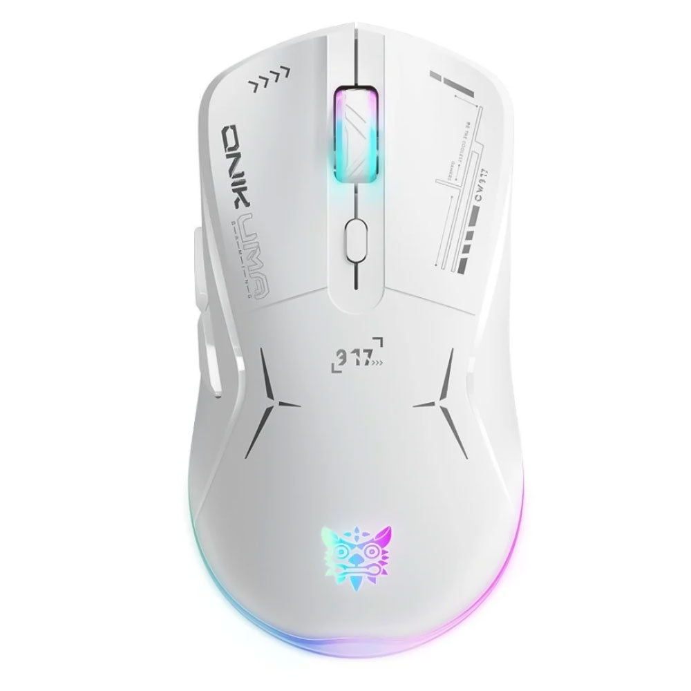 ماوس اونيكوما لاسلكي وسلكي ثنائي الوضع RGB جيمنج 4800 نقطة في البوصة CW917 
