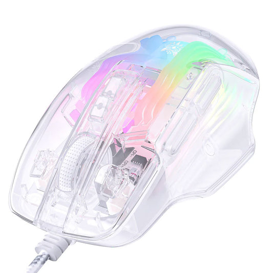 ماوس اونيكوما سلكي RGB جيمنج 12800 نقطة في البوصة CW923 - شفاف