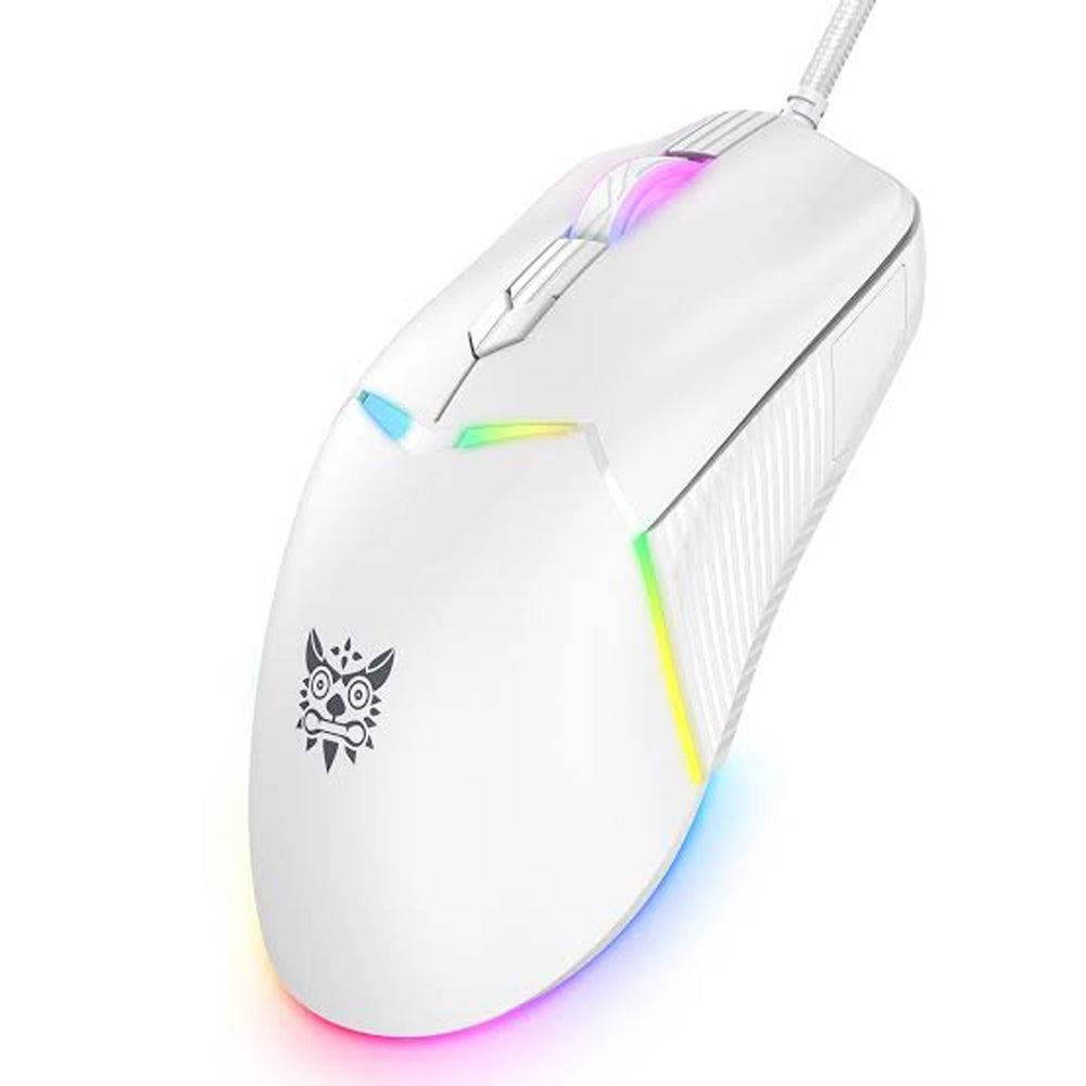 Onikuma CW929 Wired RGB Gaming Mouse 6400Dpi - White