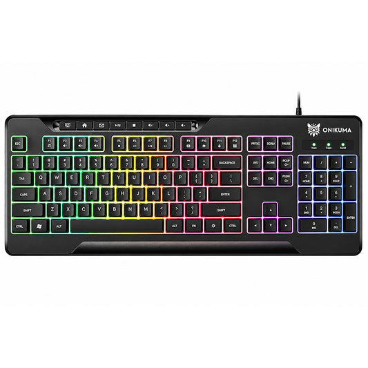 Onikuma G32 Wired RGB Gaming Keyboard English - Matte Black