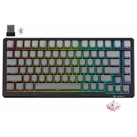 Onikuma G83 Triple Mode Bluetooth Wireless & Wired RGB Gaming Keyboard English - Black