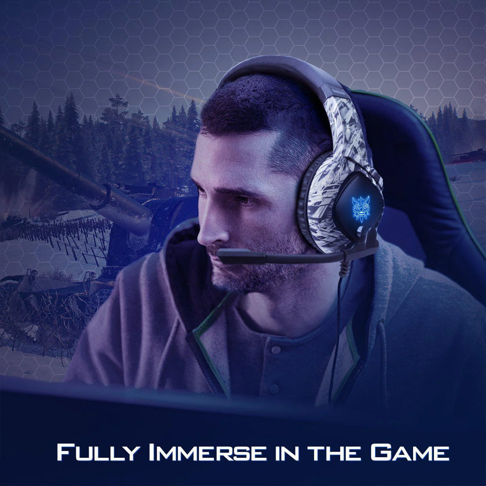 Onikuma K19 RGB Gaming Headset - Camouflage Gray